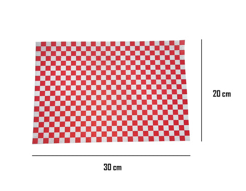 Papel grado alimenticio - Cuadriculado Rojo 500 hojas