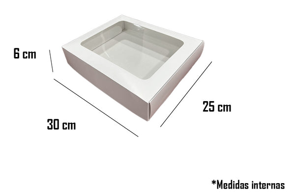Caja con ventana 30 x 25 x 6