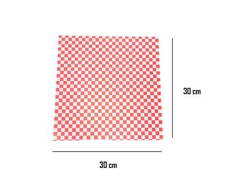 Papel grado alimenticio - Cuadriculado Rojo 500 hojas