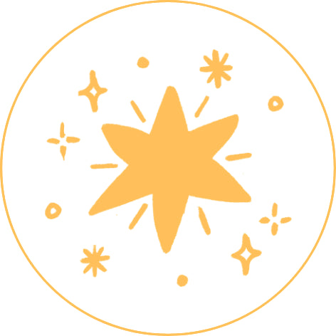 Estrellas 1 - Etiquetas redondas 100 pz