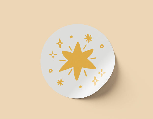Estrellas 1 - Etiquetas redondas 100 pz