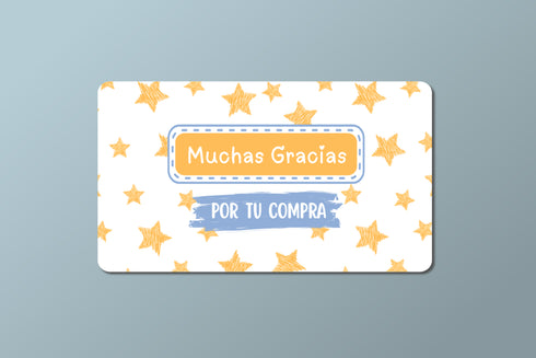 Estrellas 1 - Thank-you cards 9x5 - 100 pz