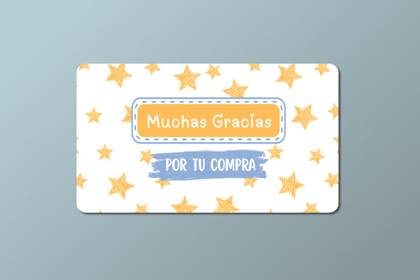Estrellas 1 - Thank-you cards 9x5 - 100 pz