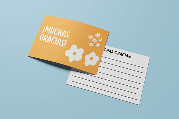 Flores 1 - Thank-you cards 14x10 - 50 pz