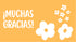 Flores 1 - Thank-you cards 9x5 - 100 pz