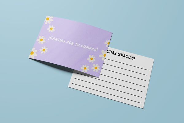 Flores 2 - Thank-you cards 14x10 - 50 pz