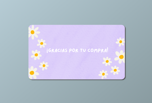 Flores 2 - Thank-you cards 9x5 - 100 pz