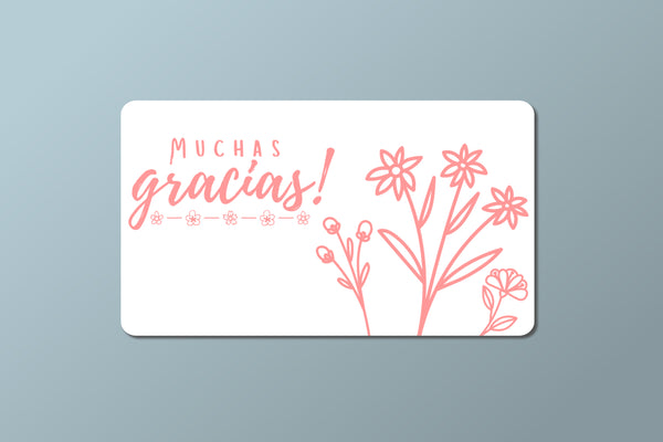 Flores 3 - Thank-you cards 9x5 - 100 pz
