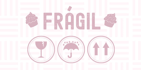 Bakery 1 - Etiqueta "Frágil" 100 pz
