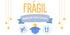 Estrellas 1 - Etiqueta "Frágil" 100 pz
