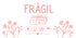 Flores 3 - Etiqueta "Frágil" 100 pz