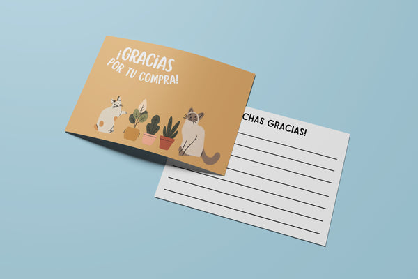 Mascotas 1 - Thank-you cards 14x10 - 50 pz
