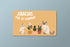 Mascotas 1 - Thank-you cards 9x5 - 100 pz